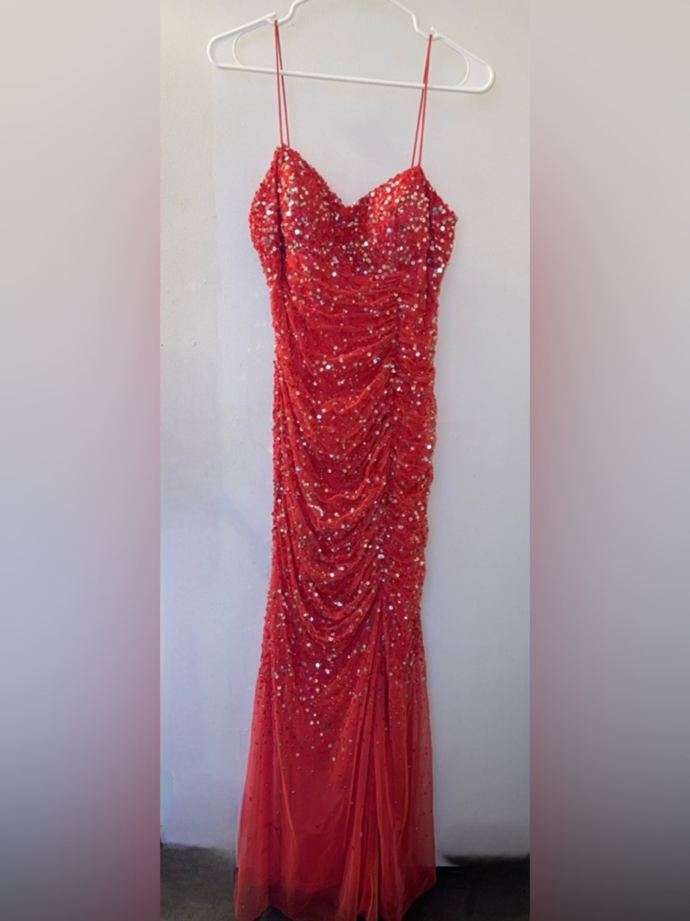 Red-Pink Sequin Dress